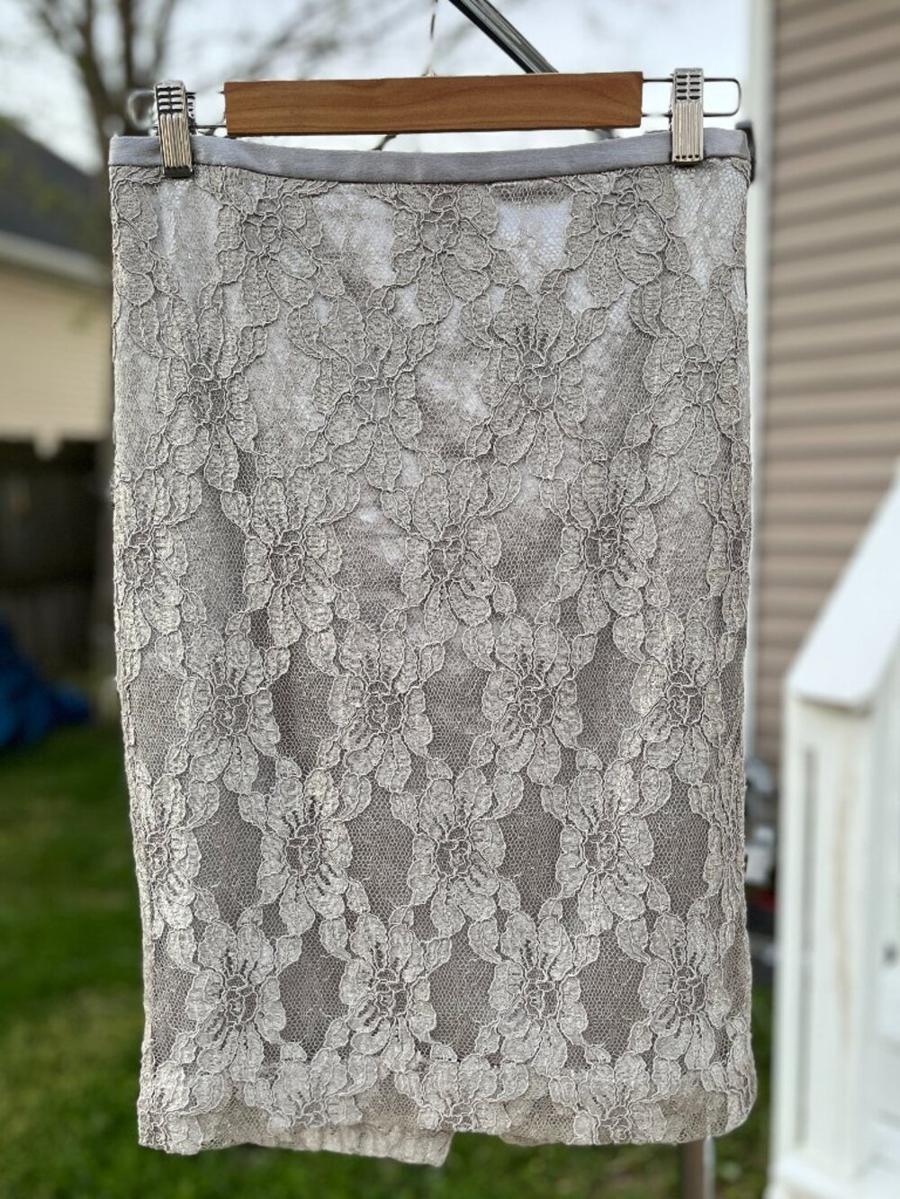 Vintage The Limited Scandal Collection Silver/Beige High Waist Skirt, Size: 6P